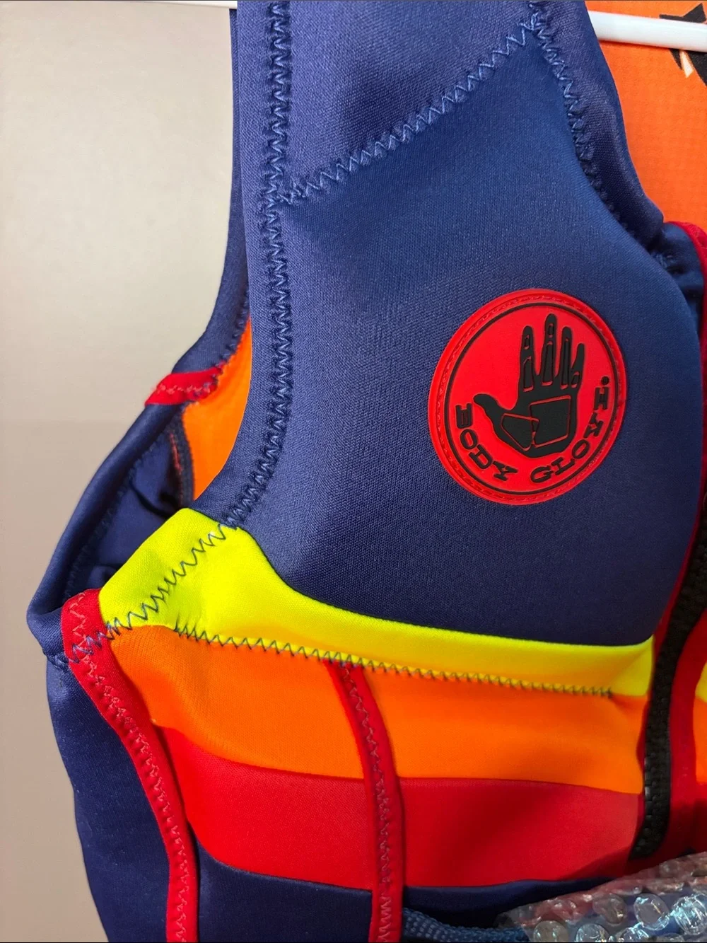 Body Glove- Kids Overboard Neoprene Life Vest - Navy with Yellow & Red Accents - Picture 12 of 16